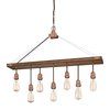 Westinghouse Chandelier 60W 7Lght Elway Barnwood Beam Washed Copper Accents 6351400
